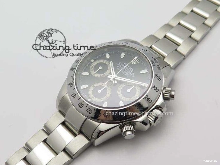 JF Sec@9 Bracelet Edition On Daytona A7750 Dial SS 116520 Black 0314